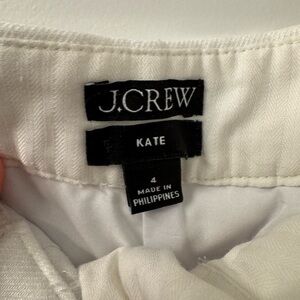 J.Crew White Linen Kate pant Size 4